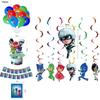 Pj Masks Theme Birthday Party Supplies With Cheerful Decor And Festive Tableware