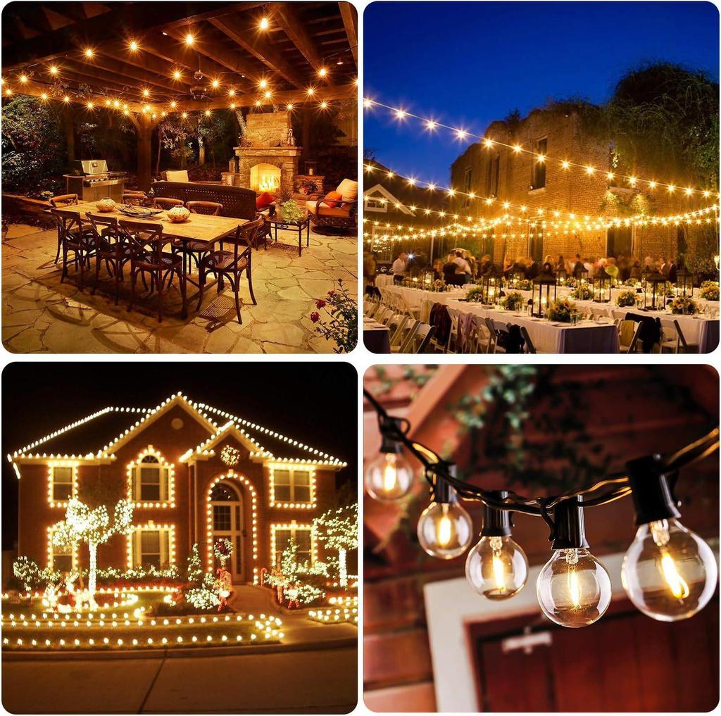 Waterproof G40 String Lights: Energy-Saving LED Outdoor Garden & Christmas Décor for Camping