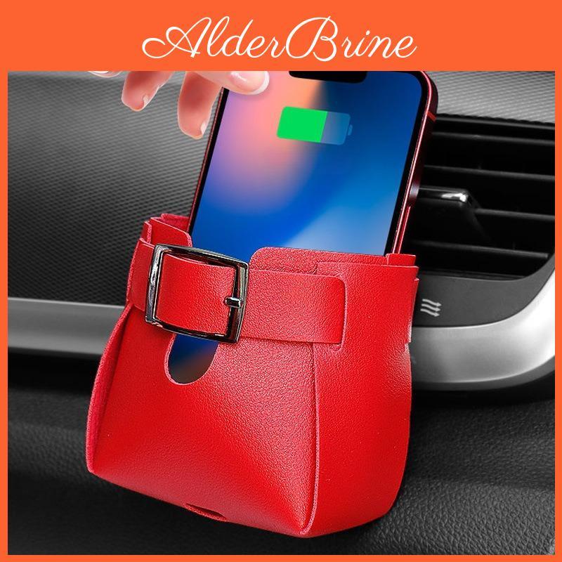 Car Storage Vent Bag Storage Box Air Conditioning Vent Car Phone Bag Miscellaneous Hanging Bag Car Decoration Supplies