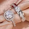 Adjustable Two Carat Diamond Wedding Rings for Couples