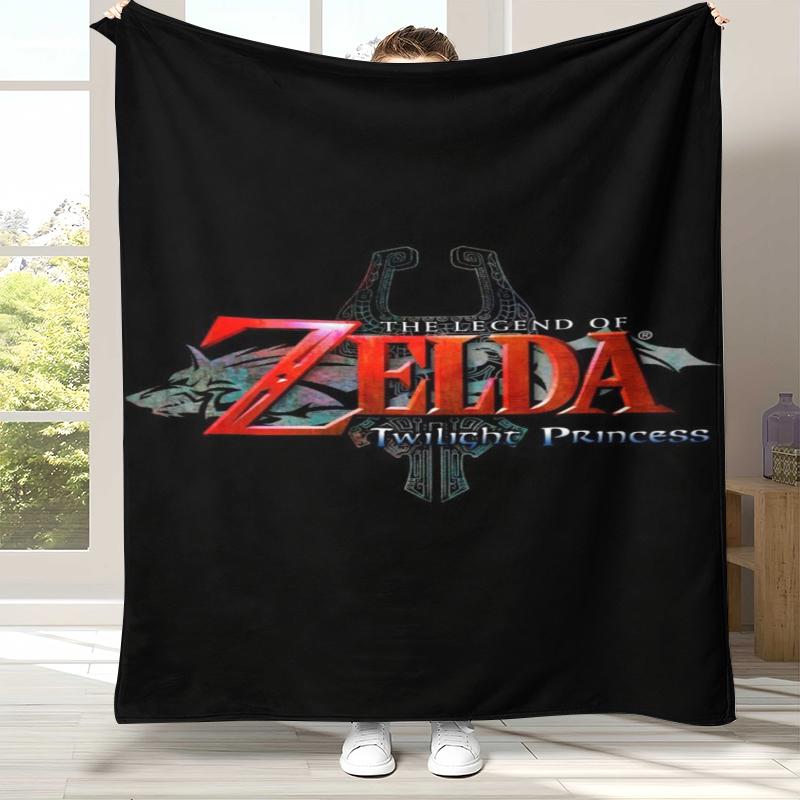 Retro Z-Zelda Cartoon Link Games Flannel Blanket,Ultra Soft Warm Plush Throw for Home Bedroom Bed Sofa Cover Camping Picnic kid