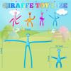 LED Giraffe Pop Tube Suction Cup Toys 4PCS, Easter Basket Stuffers Fidget Sensory Toys Telescopic Suction Cup Giraffe Toy