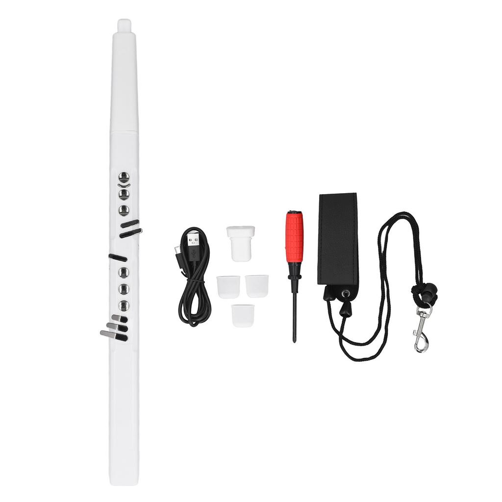 Electronic Wind Instrument Electric Blowpipe Rechargeable Digital Saxophone with Replacement