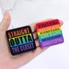Round/Square Pride Rainbow Gay Pins Flag Tinplate Badge Support Gay Lesbian Bisexual Transgender Symbol Pin Icons Brooch