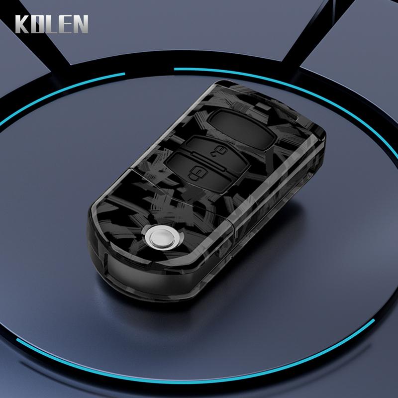 Kohlefaser-Optik Auto Schlüsselhülle Abdeckung Fob Für Mazda 2 3 5 6 8 Cx7 Cx-7 Cx5 Cx-5 Cx9 Cx-9 Mx5 Mx-5 M6 Rx8 Rx-8 2 3 4 Tasten Tasche