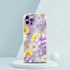 Soft TPU Transparent Phone Case Cover for iPhone 16 15 14 13 12 11 Pro Max XR 8 7 Plus XR Shell Small Flower Stars Pattern Bags