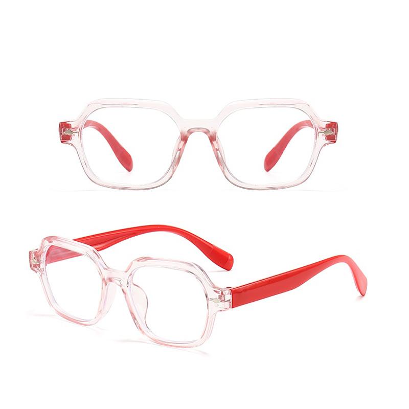 Kids Anti Blue Light Glasses, Polygon Square Frame Computer Eyewear, Multiple Colors Eye Protection for Boys & Girls