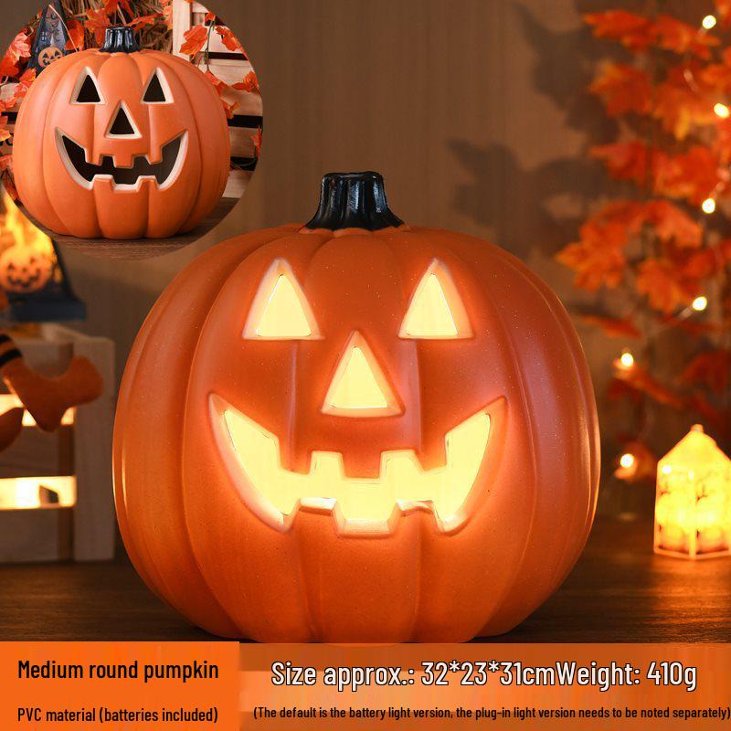 Halloween Light-Up Hollow Pumpkin Lantern for Outdoor Decor