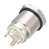 12mm LED Push Button Switch 12V 4Pin Silver Momentary Self-Locking Switches Waterproof
