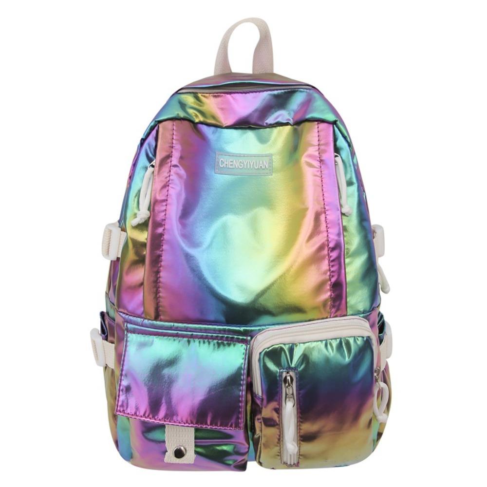 Multi-Pocket Laser  Backpack Large Capacity Shoulder Bag Creative Students School Bag  Outdoor