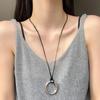 Asian Blogger-Inspired Saddle Bag Necklace: Luxury Women's Niche Sweater Chain Accessories