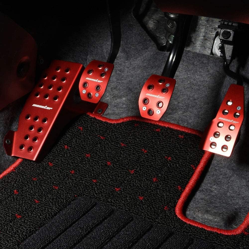 Monster Sport Sports Footrest Red Anodized for Alto Works HA36S/Alto Van HA36V MT Vehicle 842571-7350M
