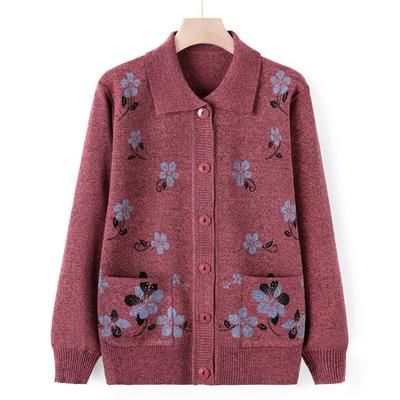 Pullover für Frauen mittleren und höheren Alters, dünne Herbstjacken für Mütter, lässige Strickpullover für ältere Damen und Oma-Kleidung