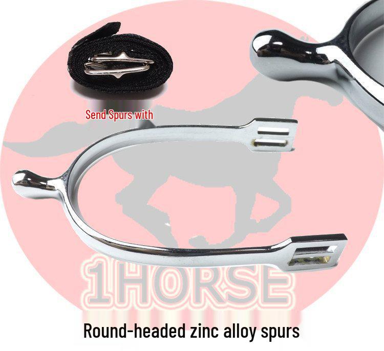 Yima Tack Equestrian Round Head Zinc Alloy English Riding Spurs