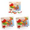 Wooden China World Geography Puzzle Board For Kids Educational Learning Toy