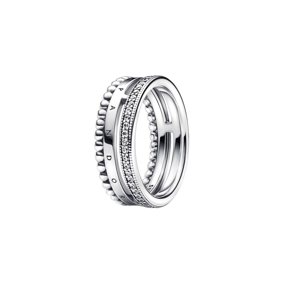Pandora Logo Engraved 925 Silver Ring Women ring 192312C01-2 Box,52