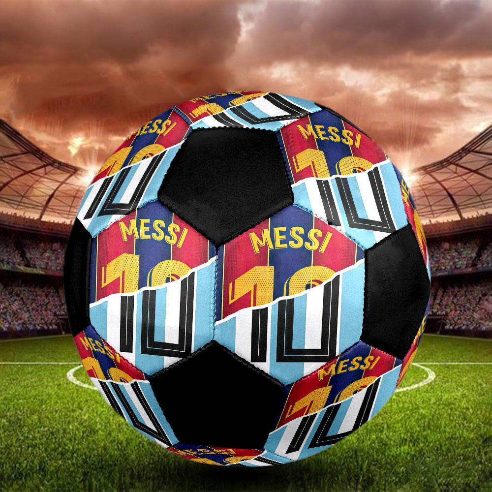 1pc Lionel Messi Soccer Ball Size 5 Indoor Soccer Ball Fashion Colorful Backyard Game - Great For Sports Fans Gift HE41