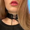 Sexy Harajuku Lace Up Anime Jewelry Velvet Leather Vintage Punk Gothic Choker Necklace for Women Jewelry Gift