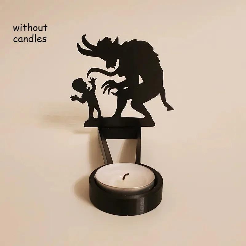 Halloween Decoration Home Halloween Projector Shadow Movie Props Halloween Ornaments Horror Candle Holder Candlestick Ornaments