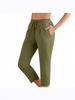 2025 Cotton Linen Loose Fit Button Cropped Pants