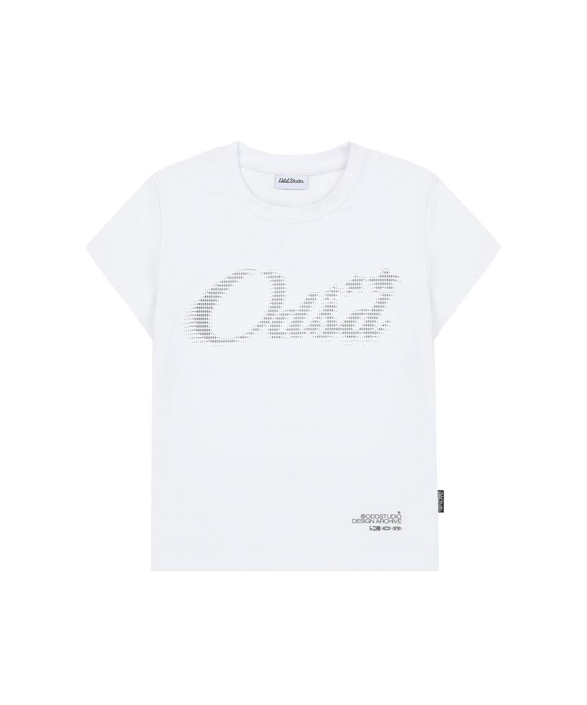 ODDSTUDIO Odsd Ascii Cap Sleeve T-Shirt - White
