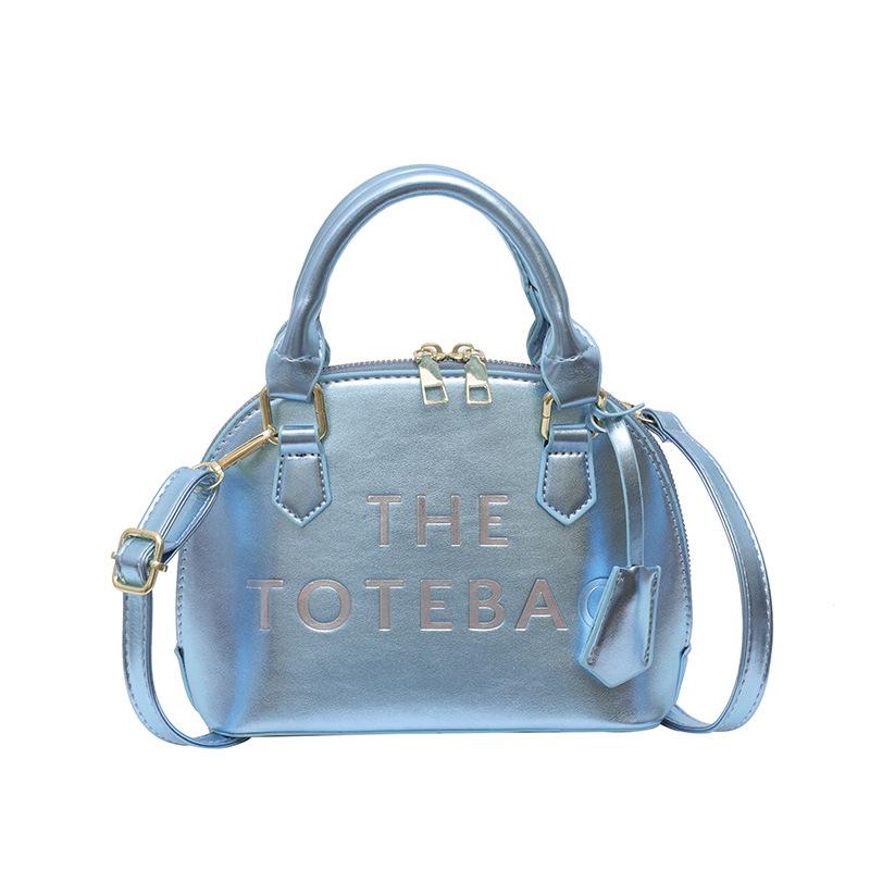 

Женская сумка через плечо из лакированной кожи, новая модная сумка-ракушка с буквенным принтом, женская вечерняя трендовая сумка класса люкс высокого качества