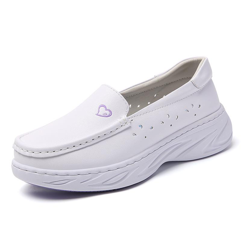 

Туфли медсестры из натуральной кожи, нескользящие, с мягкой, дышащей, толстой подошвой 38