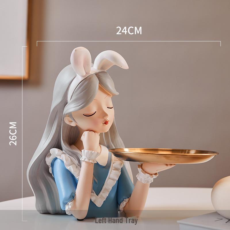 

Украшение для подставки для ключей Алисы — декоративный подарок для девушки или на свадьбу, идеально подходит для гостиной, рабочего стола или прихожей.