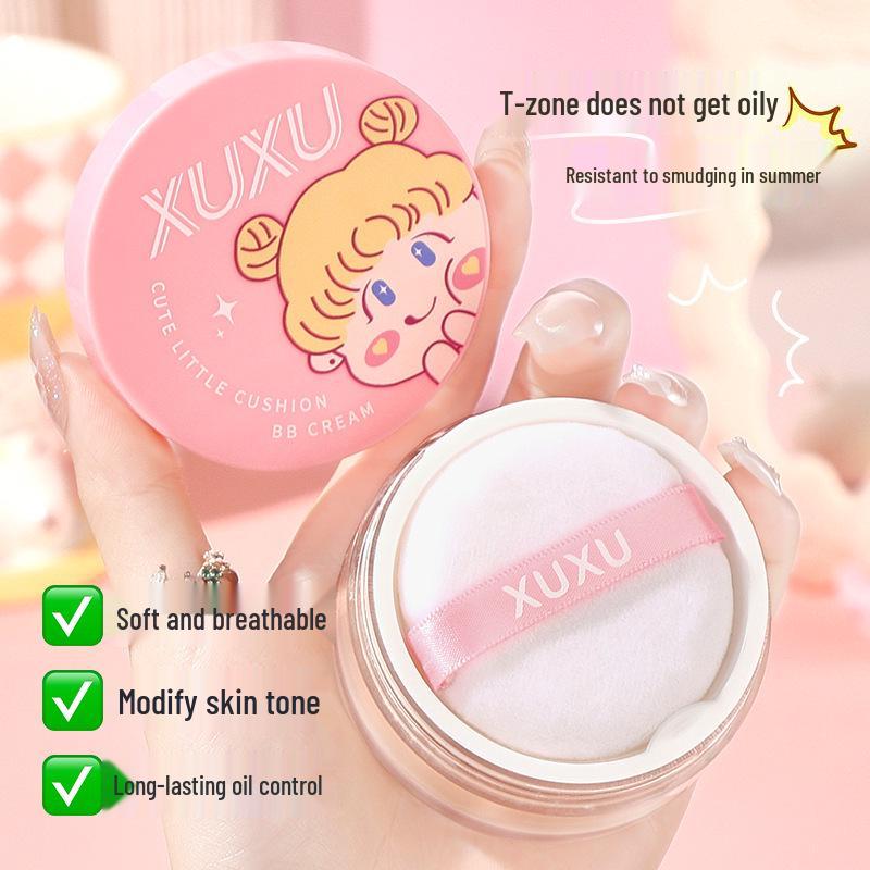 XUXU Vitality Refreshing Long-lasting Oil Control Setting Powder for Women – Loose and Compact Concealing Formula.