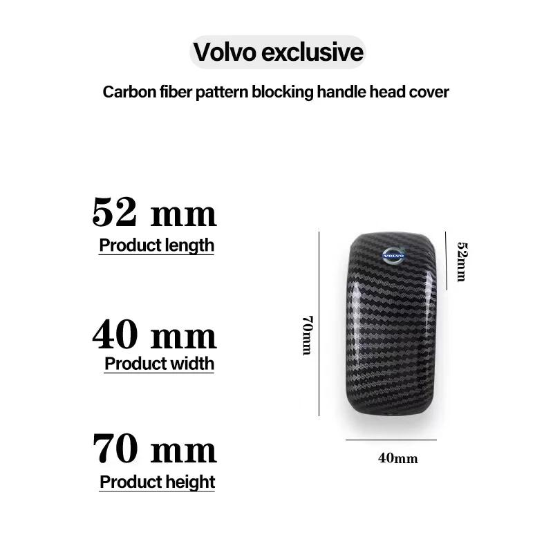 Car Badge Knob Handle Cover Gear Head Shift Emblem Stickers Decoration Decal  For Volvo XC90 560/XC60 S60 V60 XC40 S90 V90 590