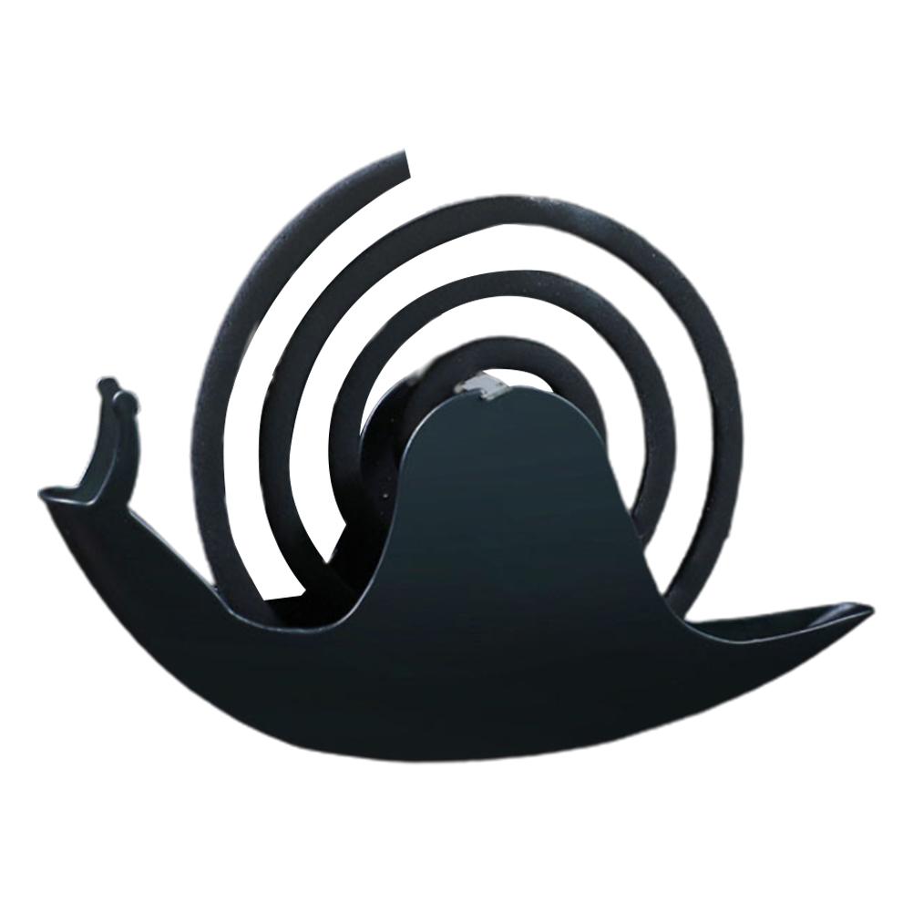 

Металлический держатель для москитных спиралей в форме улитки, огнеупорный держатель для спиралей москитного благовония, для дома, стола, рабочего стола чёрный