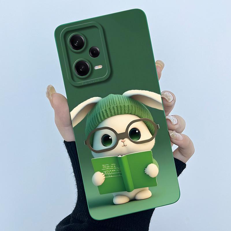 Funny Cute Cartoon Cat Phone Case for Xiaomi POCO X5 F5 Pro Square Liquid Silicone Camera Protective Soft Back Cover Shell Capa