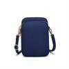 Bolso Mini para Mujer Bandolera con Cremallera Bolso de Hombro Monedero para Teléfono Móvil Billetera Multifuncional Vertical Negro Bolsos Bandolera para Caminar