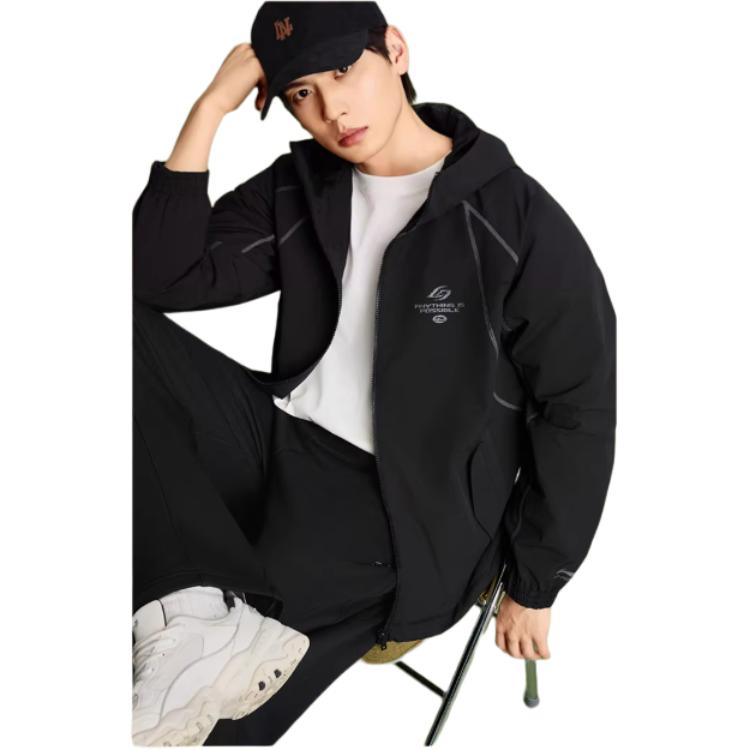 Li Ning Sports Lifestyle Series Hooded Logo Windbreaker Men outerwear AFDW779-1