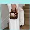 Borsa a tracolla Hello Kitty con stampa leopardata in PU per donna con tasca per cellulare per il tragitto quotidiano