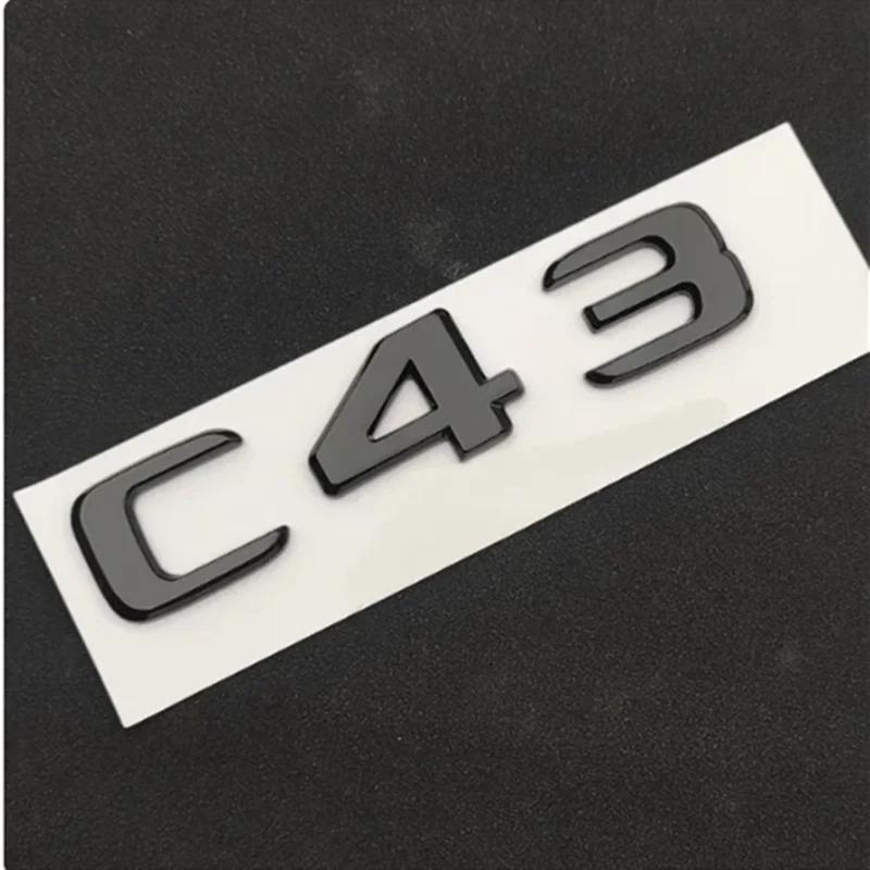3D ABS Car Trunk Badge BITURBO 4MATIC Emblem Logo For Mercedes C43 W205 W204 E43 W213 W212 GLE43 X253 GLC43 W167 Accessories