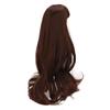 13 BJD Doll Wig Heat Resistant High Temperature Silk Dark Brown Long Curly Wig for 8‑9in 21‑24cm
