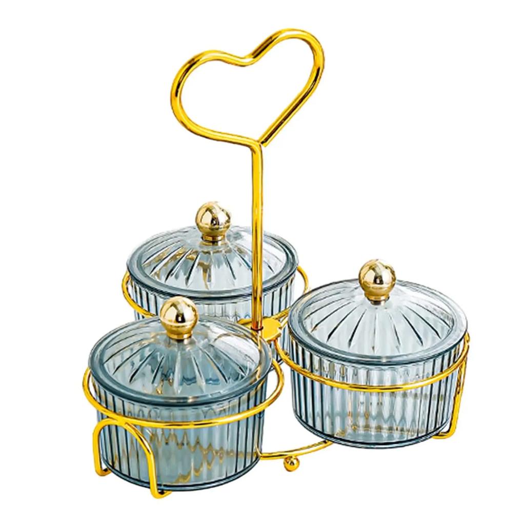 Trockenfrüchte-Tablett, Servierschalen und Griff, Gewürztablett, Dessert-Trennplatte für Kekse, Party, Nüsse, Küche, Vorspeise