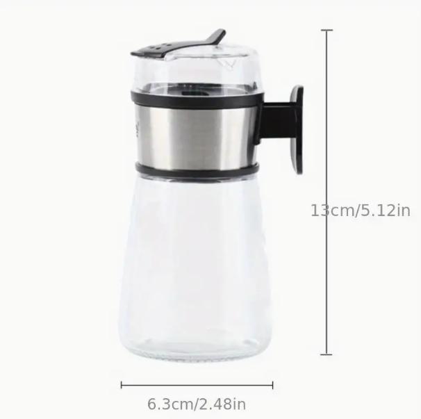 

Стеклянная бутылка для приправы для приготовления пищи, бутылка-пресс для контроля соли, банка для приправ для кухни, герметичная банка для соли, бутылка для барбекю