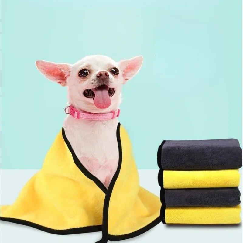 

92x56 см банные полотенца для домашних животных, супер впитывающее очищающее волокно, мягкое быстросохнущее толстое банное полотенце, аксессуары для кошек и щенков, аксессуары для ванны Yellow 92x56cm
