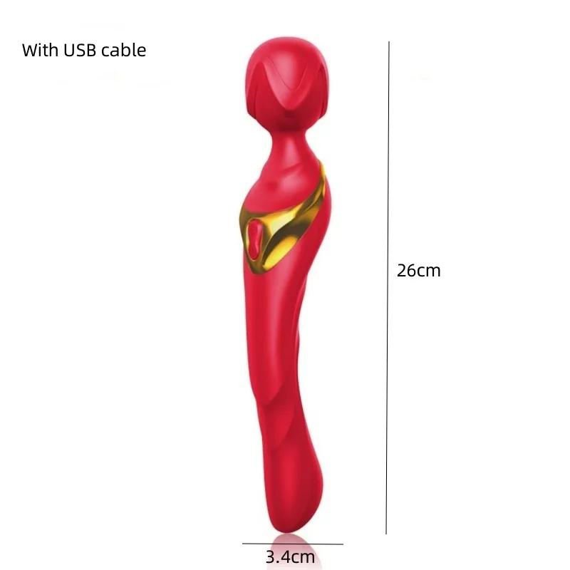 Vibrator Female AV Stick Clitoris Nipple Stimulator Masturbation Massager 10-Frequency Vibration Slapping Adult Products
