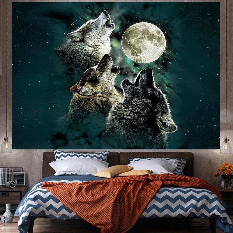 Animal Art Large Tapestry Wall Hanging  Geometry Hippie Tapestry Home Room Decor Aesthetic Decoration