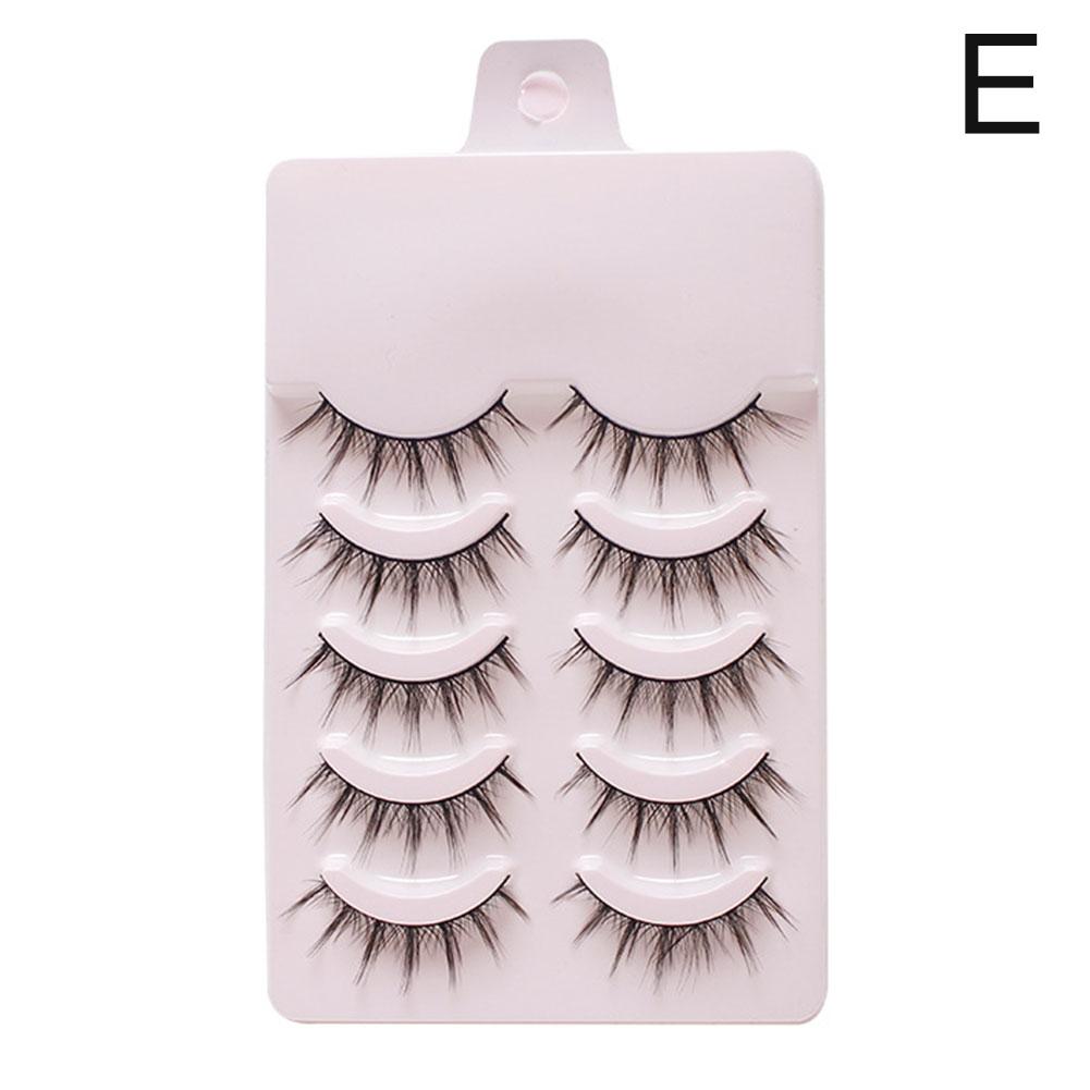 5 Paar natürliche Manga-Wimpern, weiche Wimpern, dick, falsche Make-up-Wimpern, Wimpern, täglich, Manga-Auge