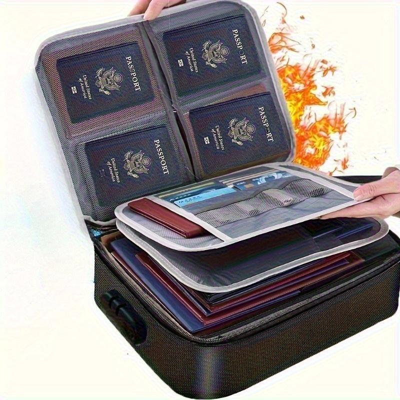 2 Layers Document Storage Bag Multifunctional Waterproof File Organizer Large Capacity Storage Bag with Password Lock 3139₽