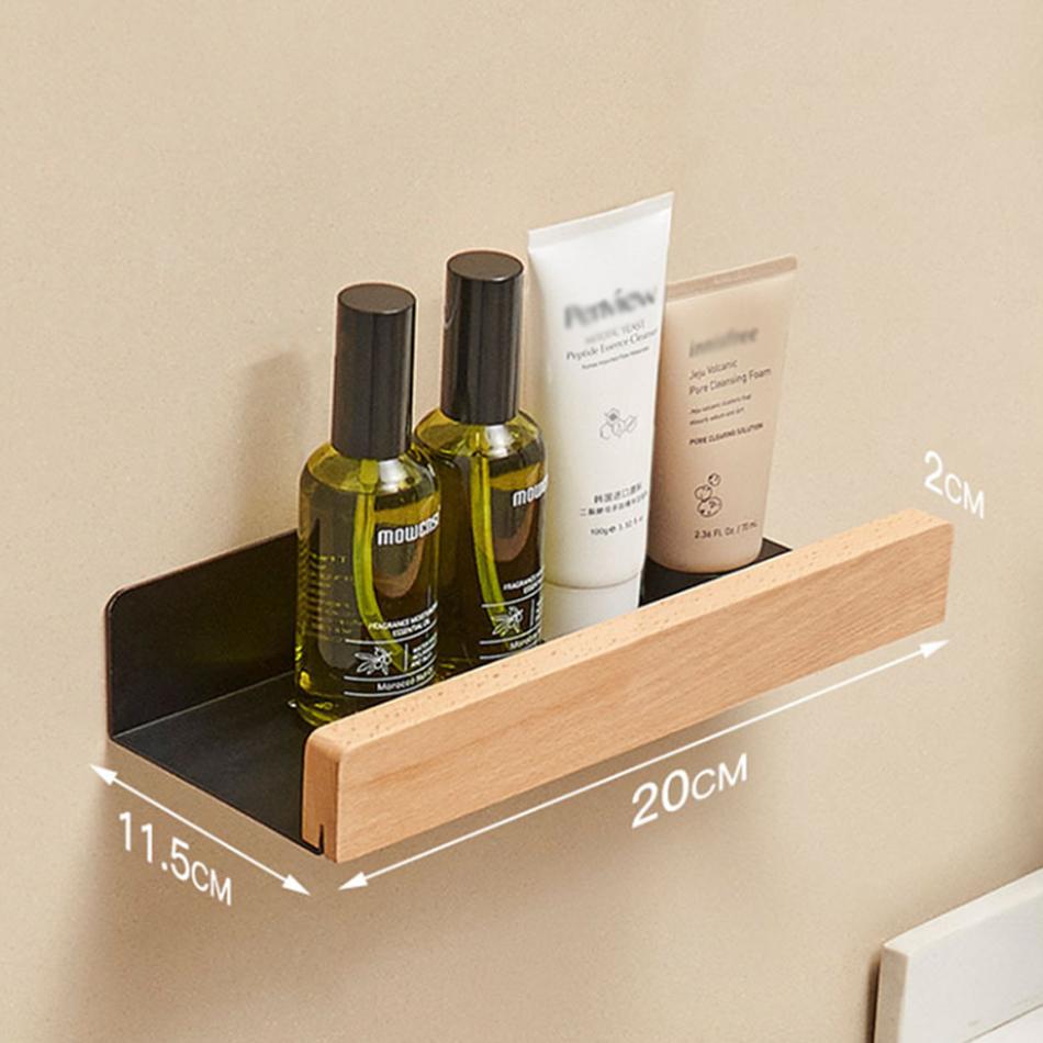 

Белая полка для ванной комнаты, деревянная, черная, алюминиевая, для туалета, кухни, ванной, душа, держателя для шампуня, мыла, органайзера для хранения, настенная стойка