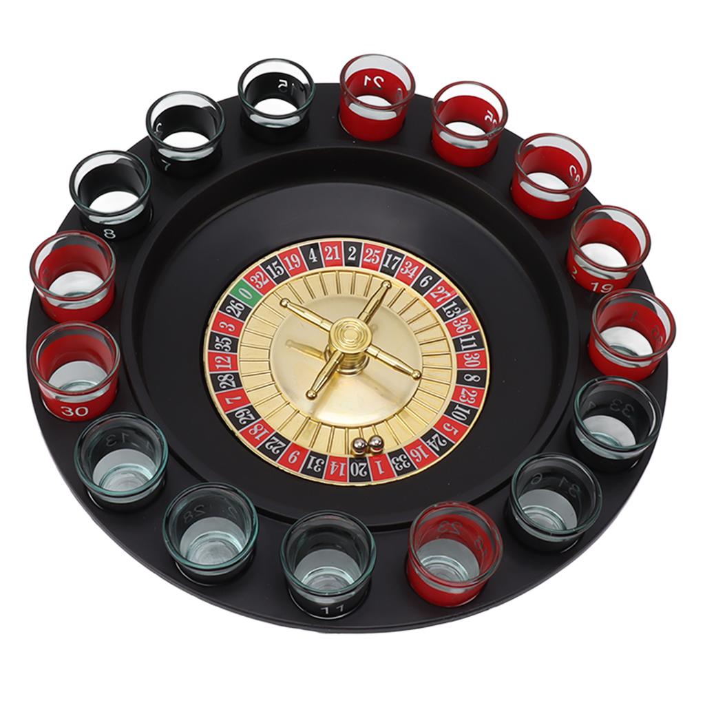 Drinking Roulette Wheel Shot Glass Game Set Novelty Gift Party KTV Bar Props for Adult