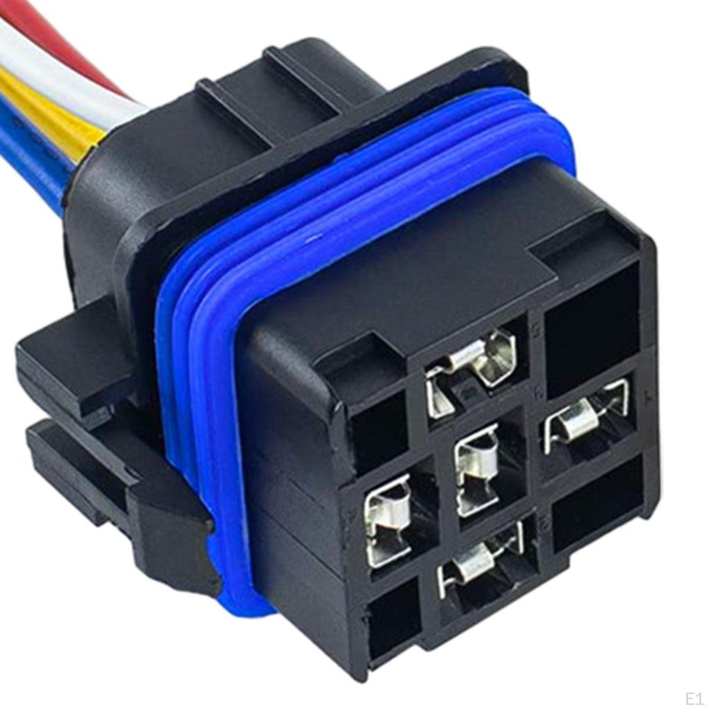 5 Pieces Waterproof Relay with Harness Automotive Accessories Easy Installation Replacement