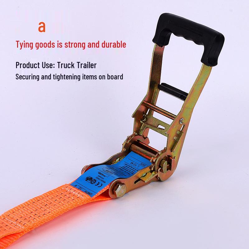 Double Hook 3-Ton Rubber-Coated Steel Frame Polyester Bundling Strap Tightener