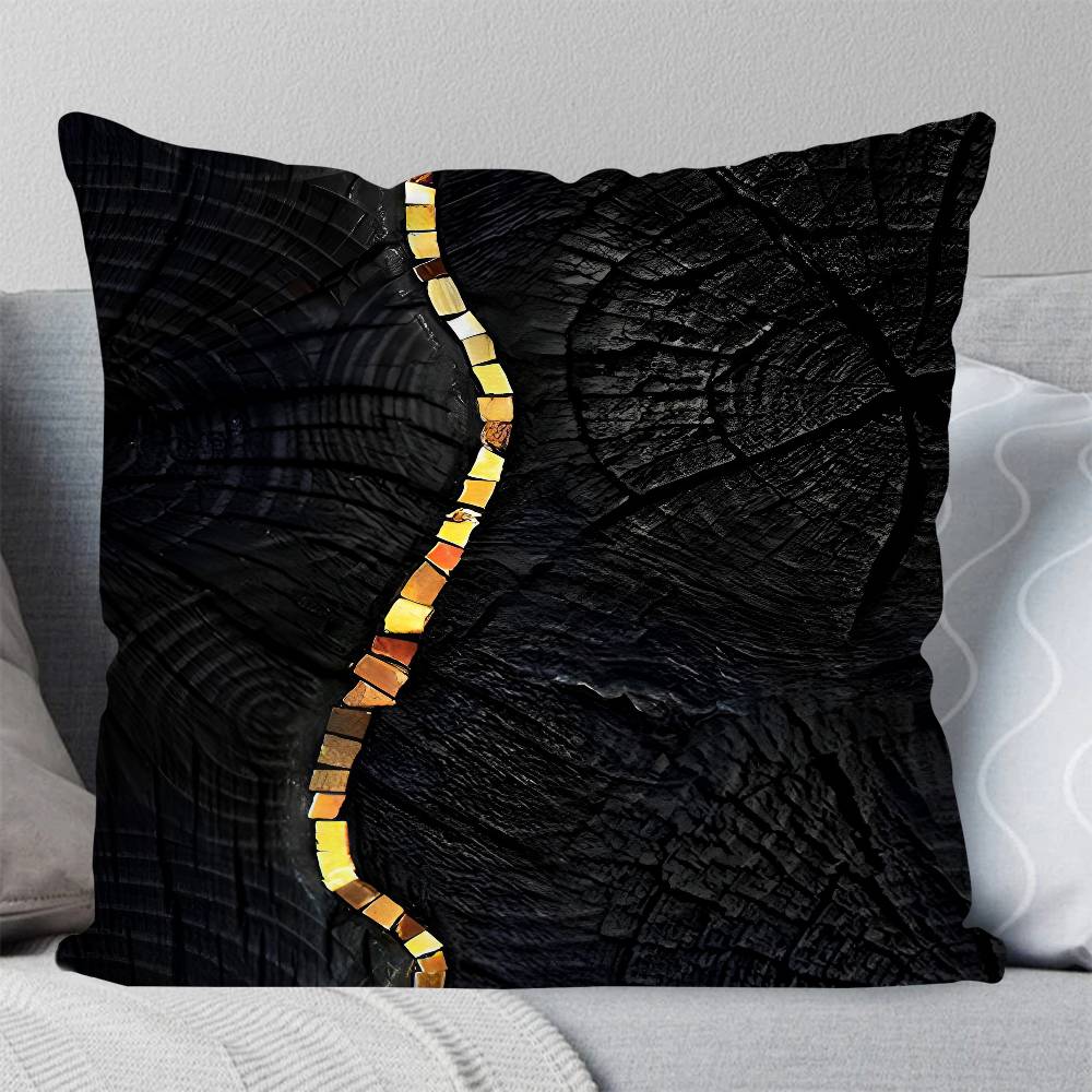 Advanced Gold Creative Annual Pillow Case Square Pillow Bedroom Sofa Leisure Comfort Cushion Car Living Room Home Decoration