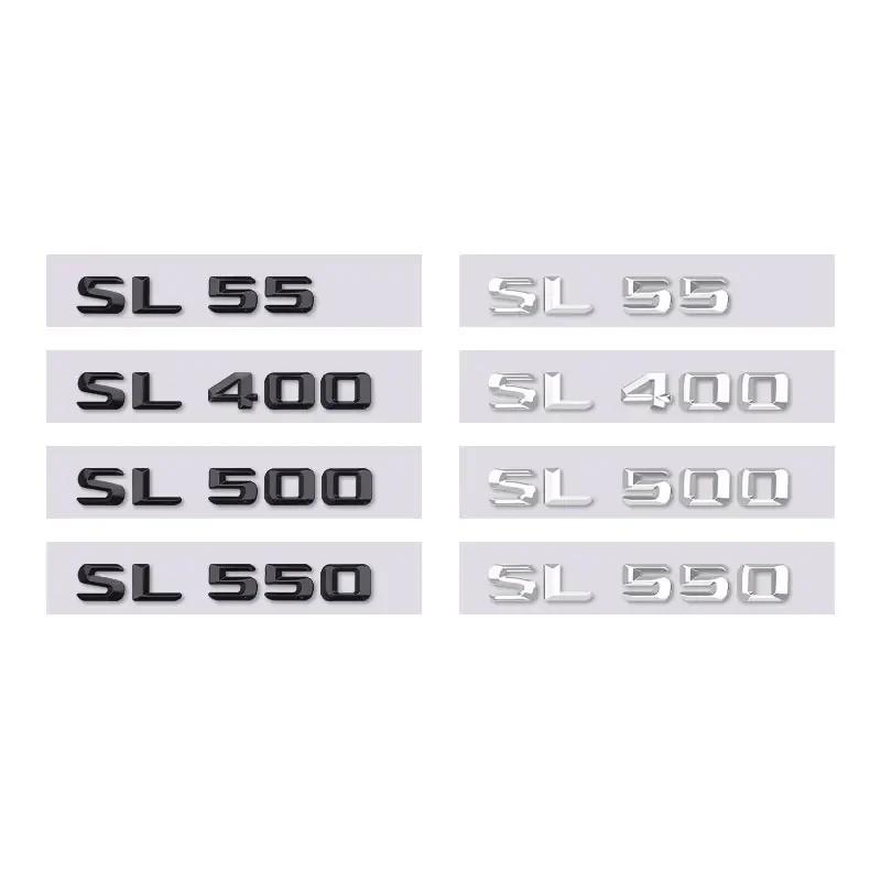 for mercedes benz SL class refit rear boot displacement number trunk label decal SL55 SL400 SL500 SL550 letter logo car stickers
